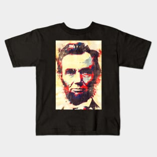 Abraham Lincoln Paint Kids T-Shirt